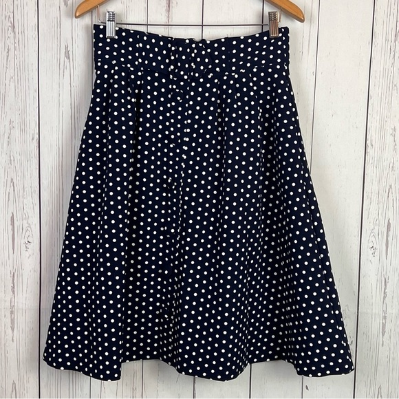 ModCloth | polka dot circle belted skirt - Picture 1 of 10